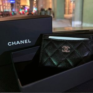 Band New Chanel Classic Card Holder-Calfskin